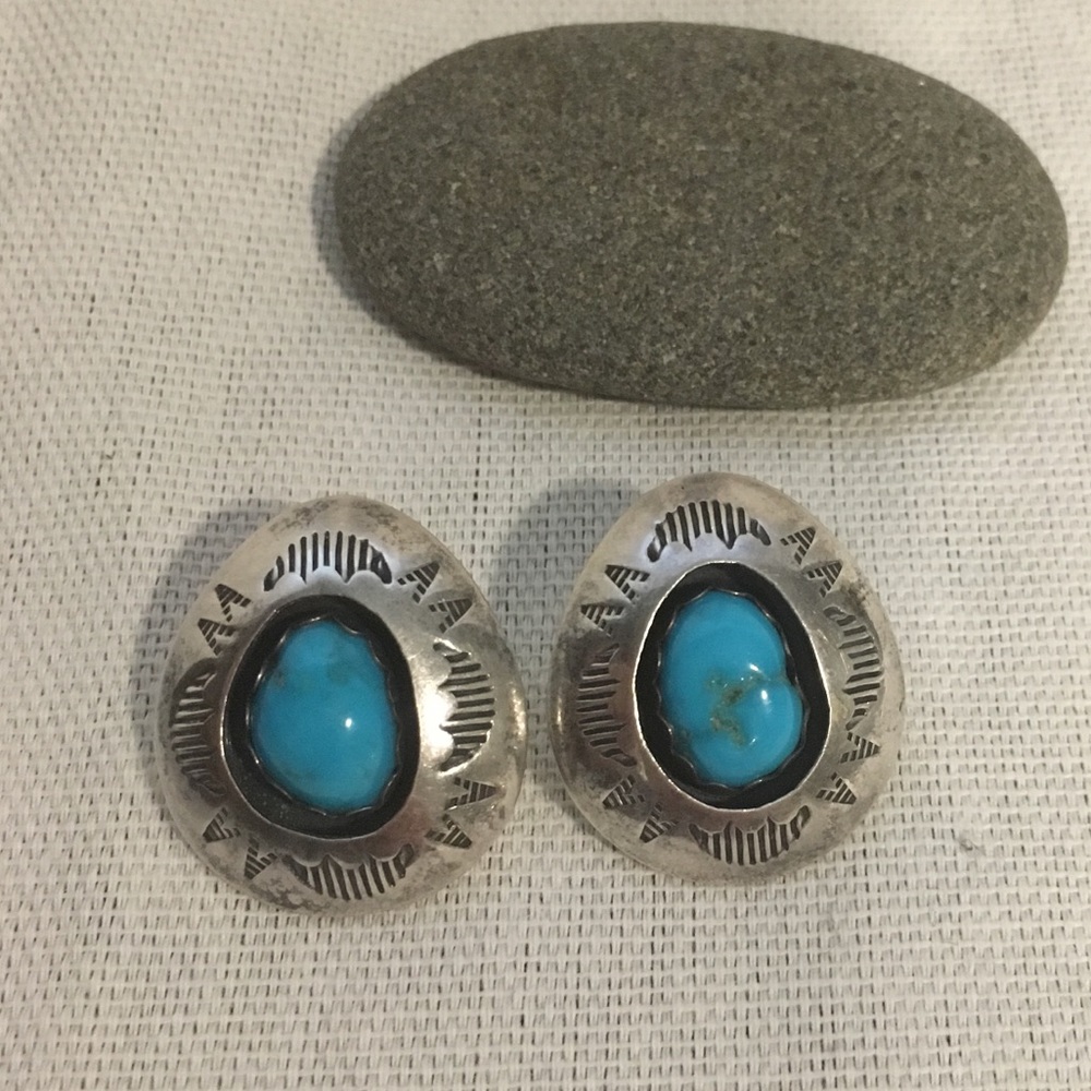 Vintage Navajo Turquoise Earrings